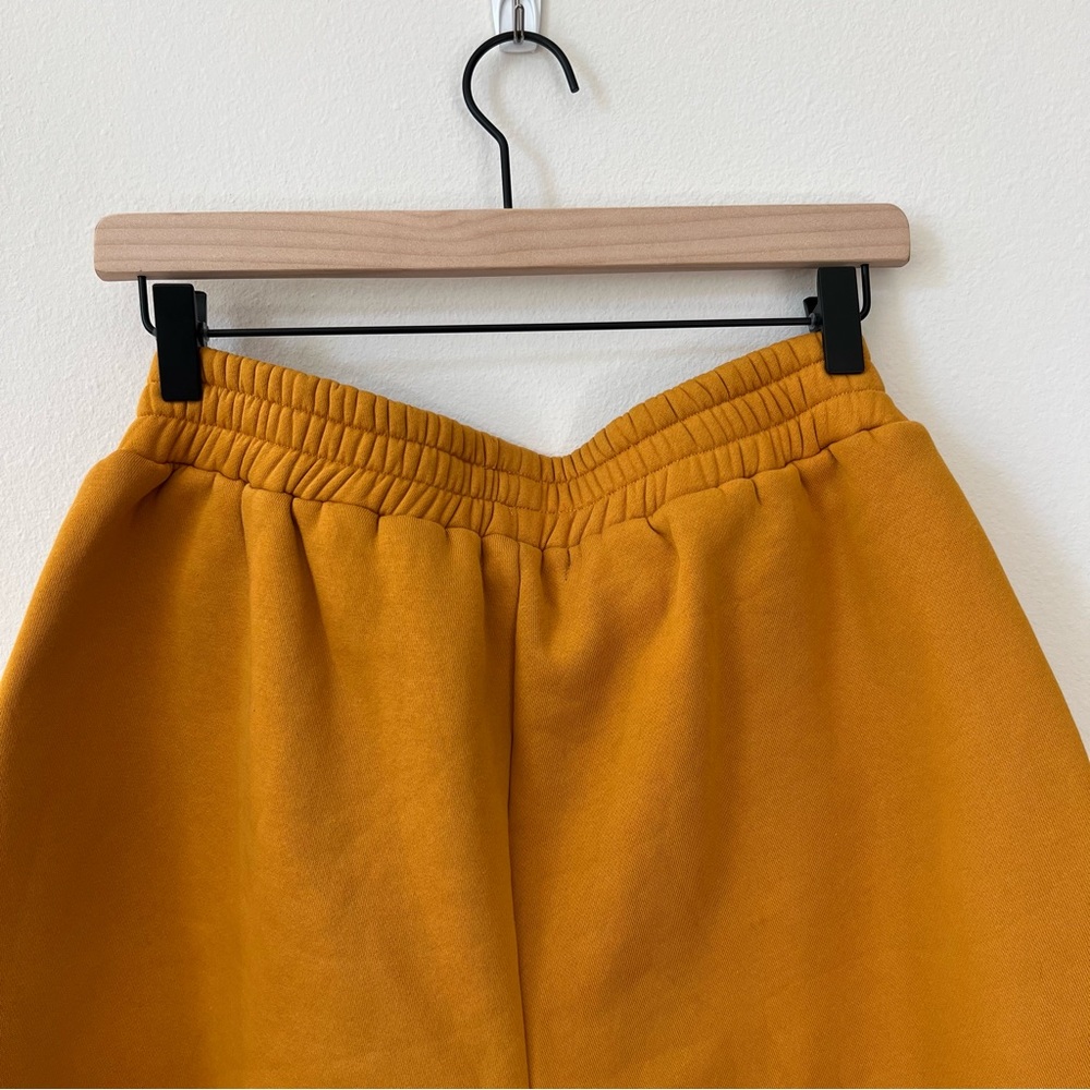 The Mayfair Group Chill Out high waist dark yellow fleece shorts Size 12 - Picture 7 of 10